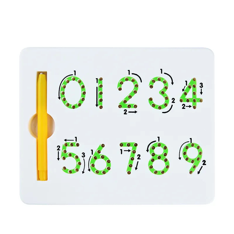 Magnetic Steel Beads Number 0 to 9 Learning Educational Writing Board Kids Toys Gift