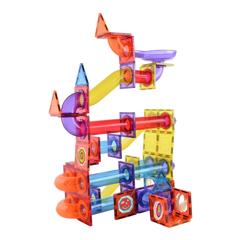 172PCS Magnetic marble run Educational Toys Ball run Race track blocks