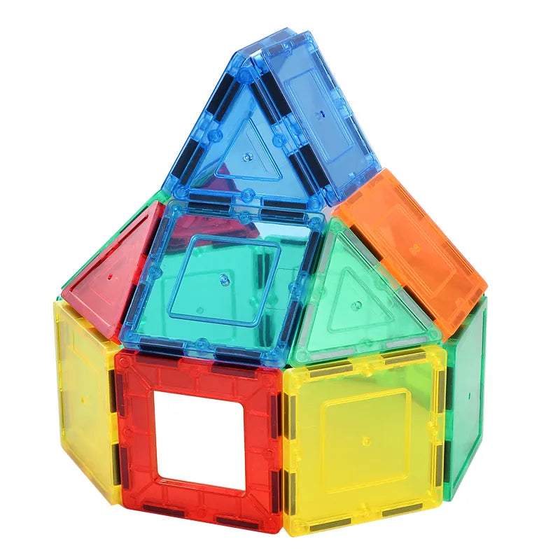 100 PCS Eco-friendly coloful gift box free play educational Magnetic Tiles Building Block Toys for baby