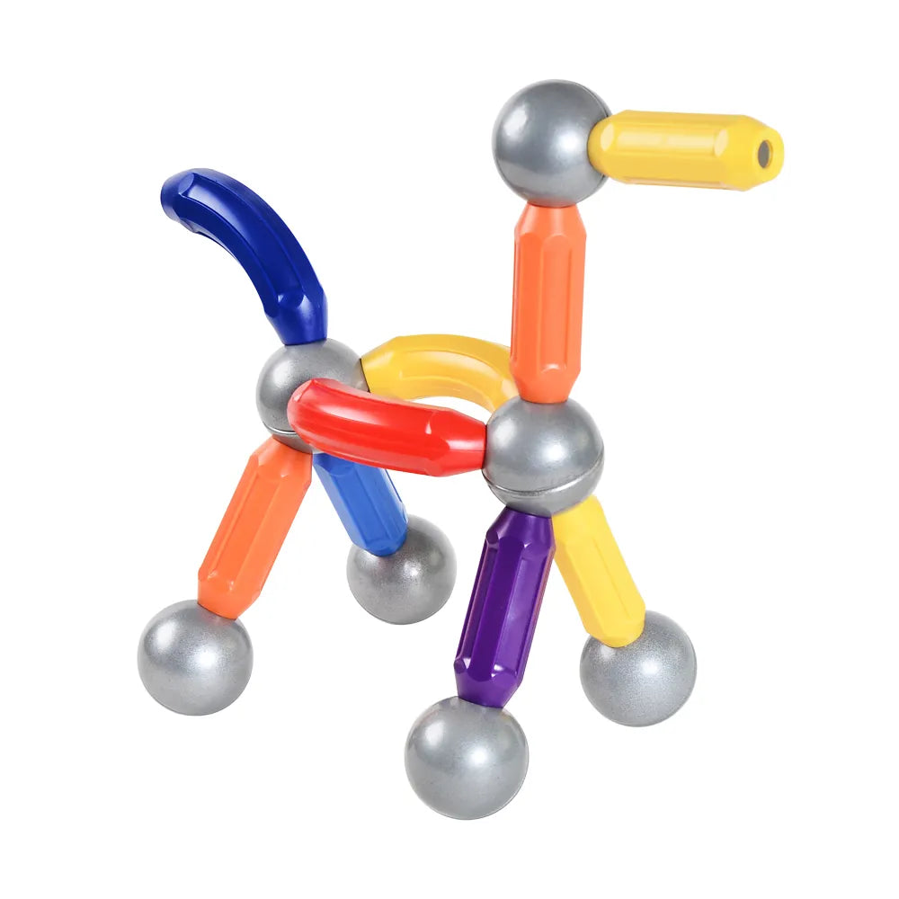 90pcs Mag wisdom Magnetic sticks and balls with car