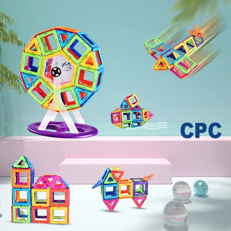 264Pcs Educational Free Play Magnetic Building Blocks for Kids