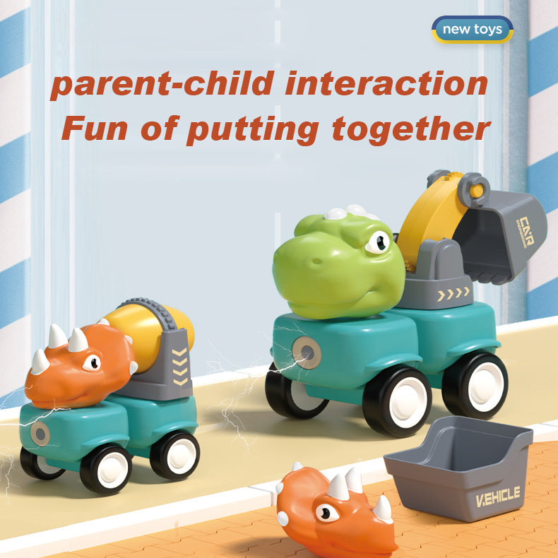 Magnetic suction dinosaur car