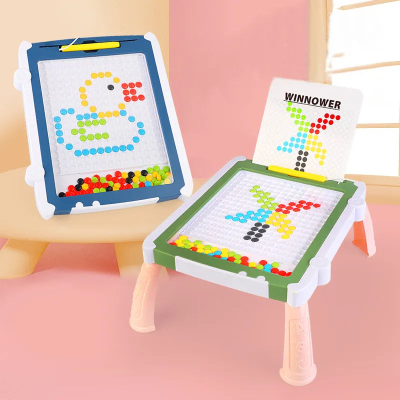 Magnetic stroke drawing board table