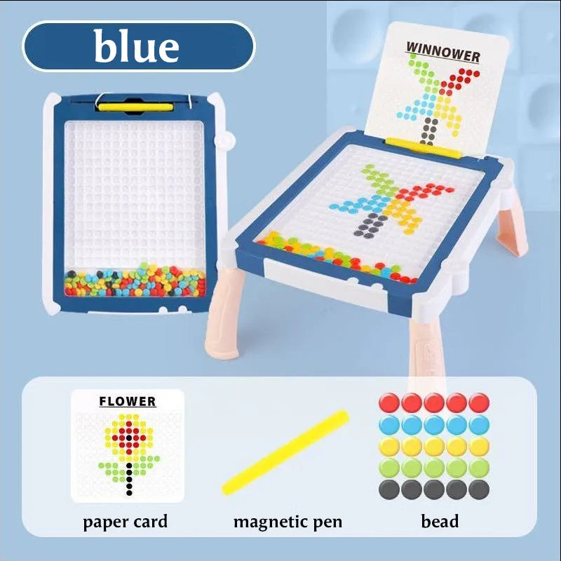 Magnetic stroke drawing board table