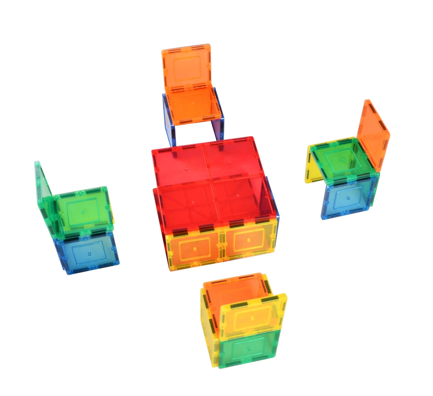 100 PCS Eco-friendly coloful gift box free play educational Magnetic Tiles Building Block Toys for baby