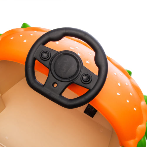 12V Kids Ride On Electric Bumper Car W/Parents Control,Cute&Realistic Hamburger Design,360 Degree Rotation,Storing Space,Bluetooth,Music,USB,Silent wheel,LED Lights,Power Display,Anti-rollover For 2-5